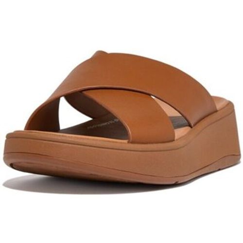 Zehentrenner F-MODE LEATHER FLATFORM CROSS SLIDES Light Tan - FitFlop - Modalova