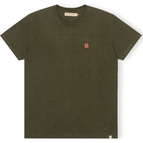 T-Shirts & Poloshirts T-Shirt Regular 1340 WES - Army/Melange - Revolution - Modalova