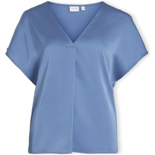 Blusen Noos Top Ellette V - Coronet Blue - Vila - Modalova