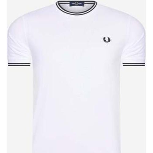 T-Shirts & Poloshirts T-Shirt mit Doppelstreifen - weiß - Fred Perry - Modalova