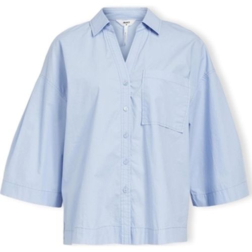 Blusen Demi Shirt 3/4 - Brunnera Blue - Object - Modalova