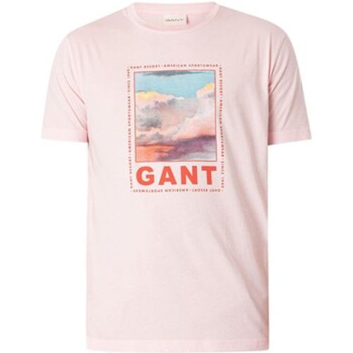 T-Shirt Verwaschenes Grafik-T-Shirt - Gant - Modalova