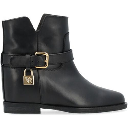 Ankle Boots Stiefelette aus schwarzem Leder mit - Via Roma 15 - Modalova