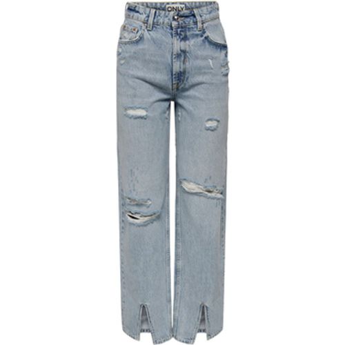 Straight Leg Jeans ONLASTRID HW WIDE SLIT LB DNM DOT - 15283272 - Only - Modalova
