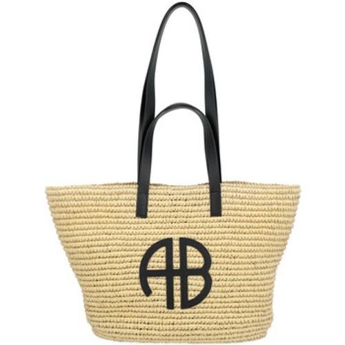 Umhängetaschen Tote Bag naturfarben mit schwarzem Logo - Anine Bing - Modalova