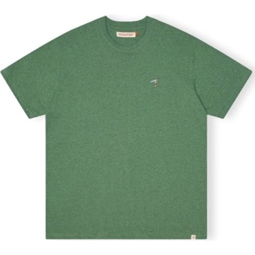 T-Shirts & Poloshirts T-Shirt Loose 1366 GIR - Dust Green Melange - Revolution - Modalova
