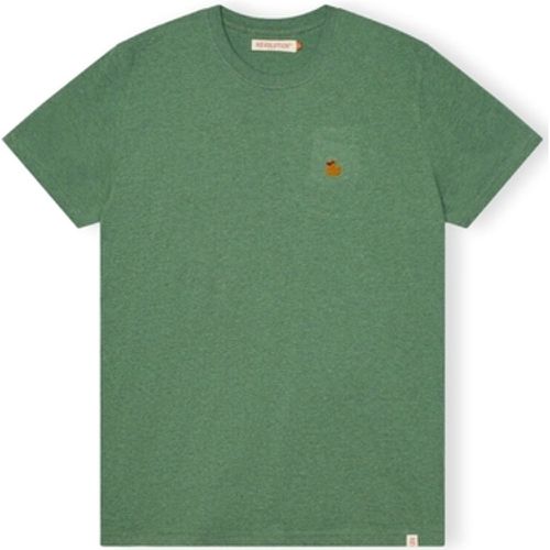 T-Shirts & Poloshirts T-Shirt Regular 1368 DUC - Dustgreen Melange - Revolution - Modalova