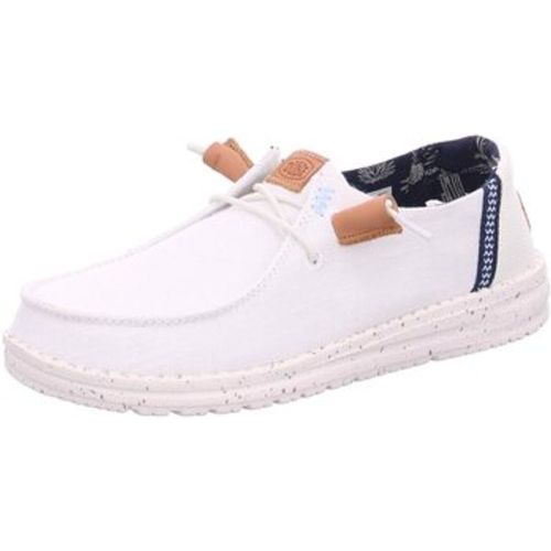 Damenschuhe Schnuerschuhe Wendy Washed Canvas White HD40297-100 - HEYDUDE - Modalova