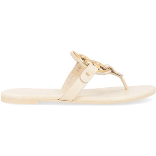 Sandalen Miller-Sandale aus cremefarbenem Leder - TORY BURCH - Modalova