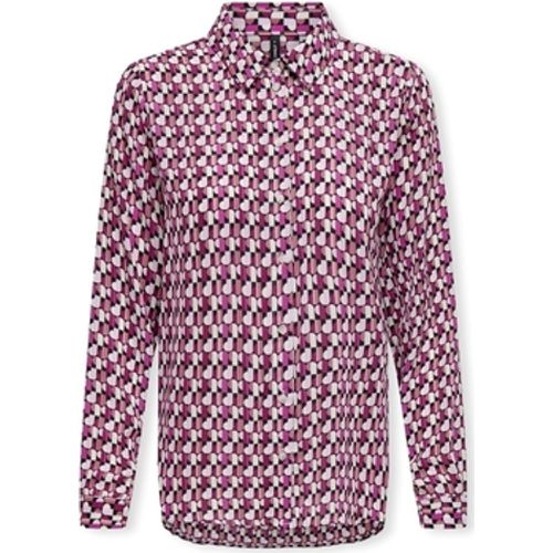 Blusen Alma Life Poly Shirt L/S - Magenta Purple/Posh - Only - Modalova