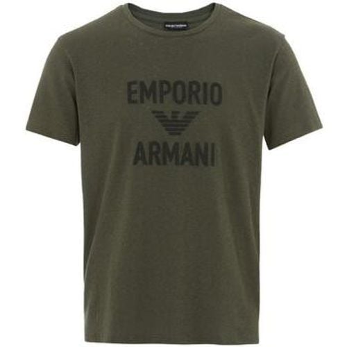 T-Shirts & Poloshirts Beach Woven Logo T-Shirt - Military Green - Emporio Armani - Modalova