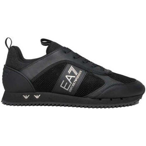 Sneaker Lace Runner Trainers Triple Black/Silver - Ea7 Emporio Armani - Modalova