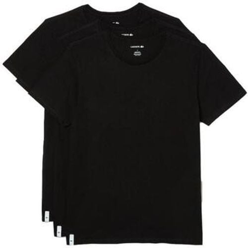 T-Shirts & Poloshirts Lounge 3 Pack Plain Stretch Cotton T-Shirts Black - Lacoste - Modalova