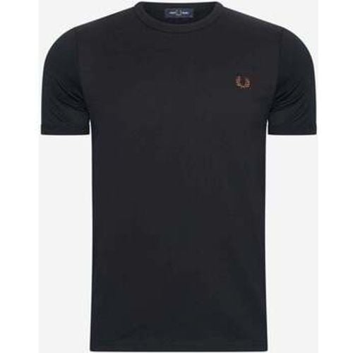 T-Shirts & Poloshirts Ringer t-shirt - black whisky brown - Fred Perry - Modalova