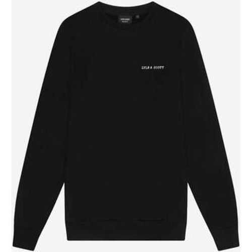 Pullover Embroidered crew neck sweatshirt - jet black white - Lyle & Scott - Modalova