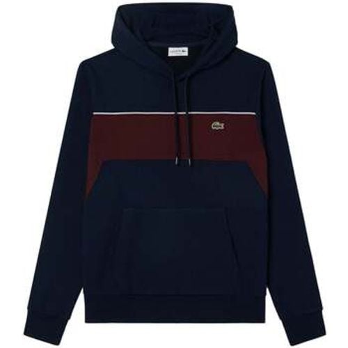 Sweatshirt Colour Block Fleece Hoodie Navy Blue/Bordeaux - Lacoste - Modalova