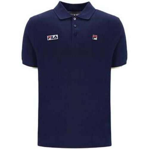 T-Shirts & Poloshirts Pablo Three Button Tipped Polo Shirt Navy/Lemonade - Fila - Modalova