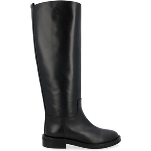 Damenstiefel Stiefel aus schwarzem Luxusleder - Via Roma 15 - Modalova