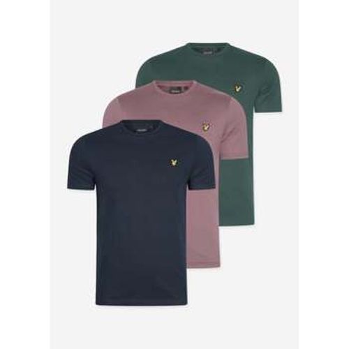 T-Shirts & Poloshirts 3 pack t-shirt - Highland Mauve - Argyle Teal - Dark Navy - Lyle & Scott - Modalova