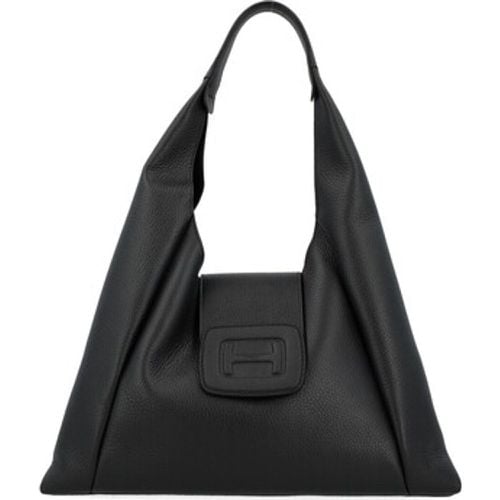 Umhängetaschen Tasche H-Bag Hobo medium aus schwarzem Leder - Hogan - Modalova