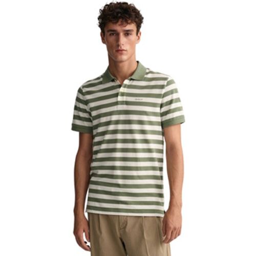 T-Shirts & Poloshirts Poloshirt Gestreiftes Pique Polo Kurzarmshirt - Gant - Modalova