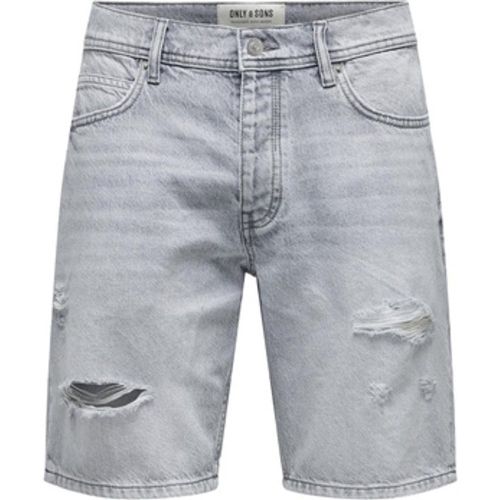 Straight Leg Jeans Shorts EDGE RAM Denim-Shorts - Only & Sons - Modalova