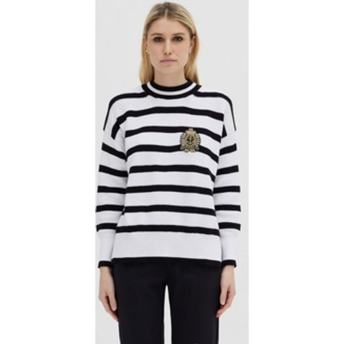 Pullover Crest Gestreifter Rundhalsausschnitt - Ermanno Scervino - Modalova