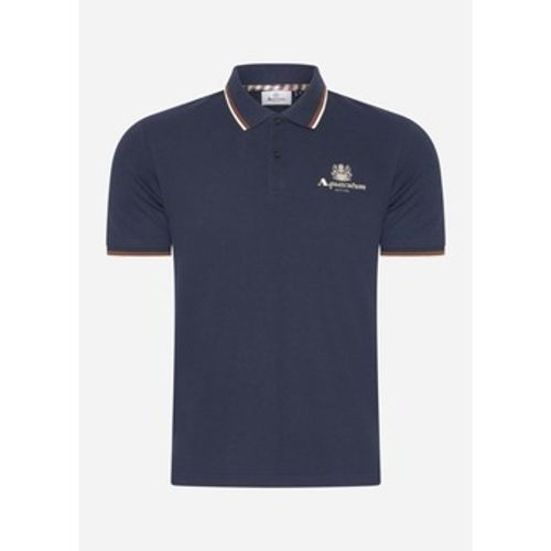 T-Shirts & Poloshirts Active piquet stripes polo - navy - Aquascutum - Modalova