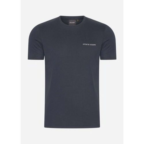 T-Shirts & Poloshirts Embroidered t-shirt - dark navy white - Lyle & Scott - Modalova