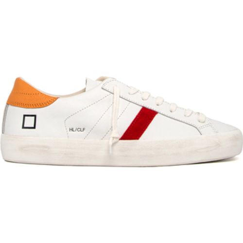 Sneaker D.A.T.E. HL-CA-WO HILL LOW CALF WHITE-ORANGE - Date - Modalova