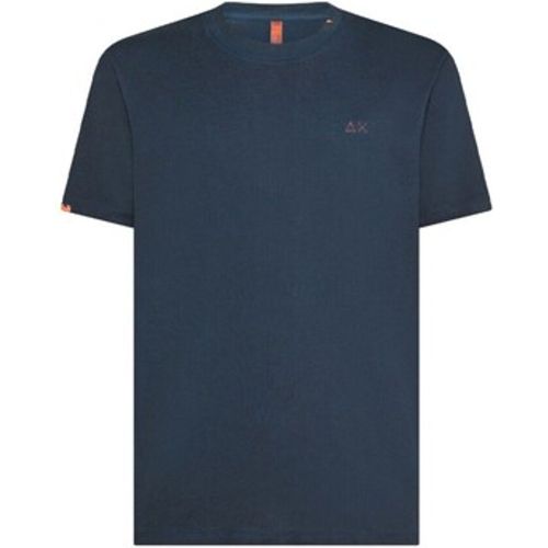 T-Shirts & Poloshirts Jersey-Leinen-Streifen-Strandblau-T-Shirt - Sun68 - Modalova