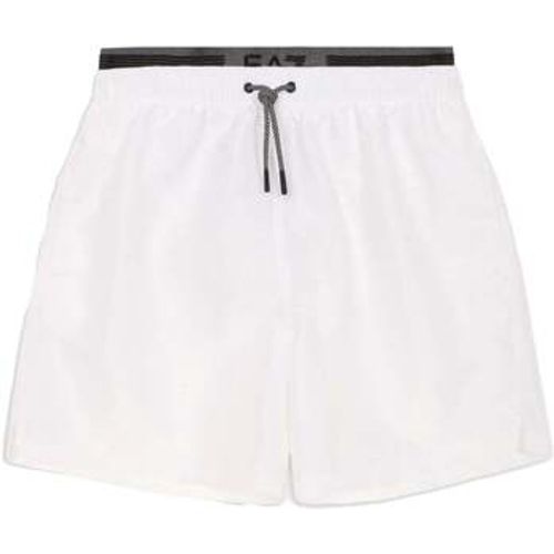Badeshorts Double Waistband Swim Shorts White - Ea7 Emporio Armani - Modalova