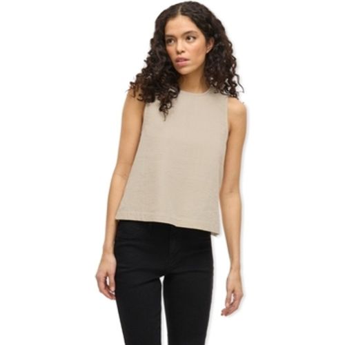 Blusen Top Lania Short - Feather Gray - Vila - Modalova