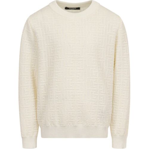 Jeans MAGLIA CON LOGO JACQUARD Art. BX9P30W0012 - Balmain - Modalova