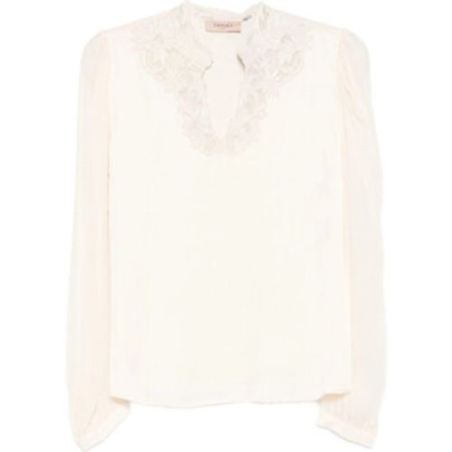 Blusen BLUSA CON DETTAGLI IN PIZZO Art. 252TT2243 - Twin Set - Modalova