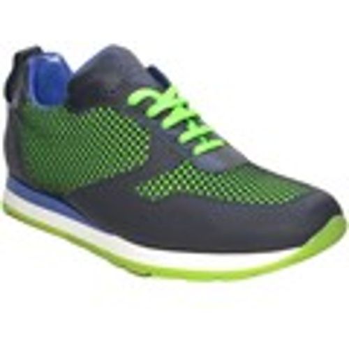 Sneakers Sneakers bassa uomo art Tokio 102 vera pelle tessuto verde fluo - Nazareno Gabrielli - Modalova