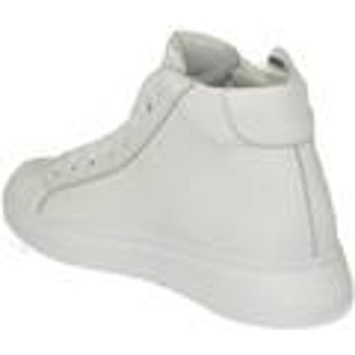 Sneakers alte Sneakers alta uomo in vera pelle bianca a stivaletto spazzolata - Malu Shoes - Modalova