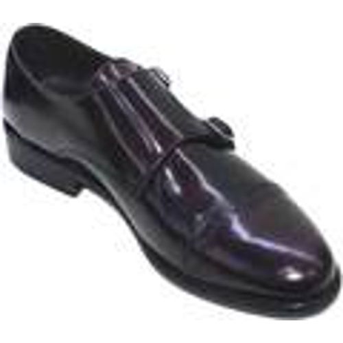 Classiche basse Scarpe classiche due fibbie bordeaux abrasivato fondo cuoio ver - Malu Shoes - Modalova