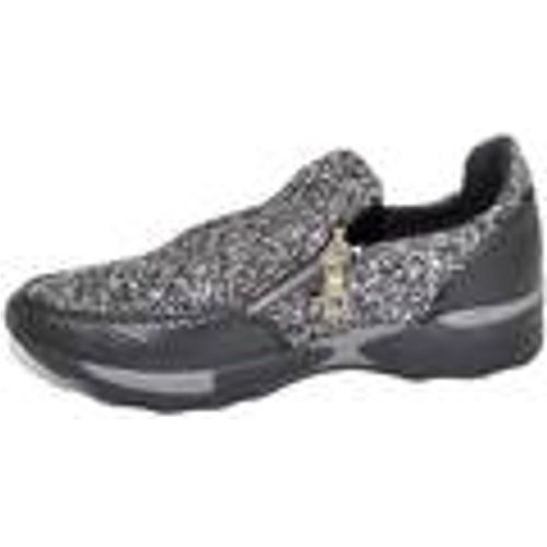 Sneakers basse Sneakers casual bassa donna con zip laterali glitter argento fo - Malu Shoes - Modalova