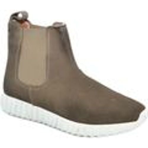 Stivali Beatles uomo stivaletto elastico vera pelle taupe spazzol - Malu Shoes - Modalova