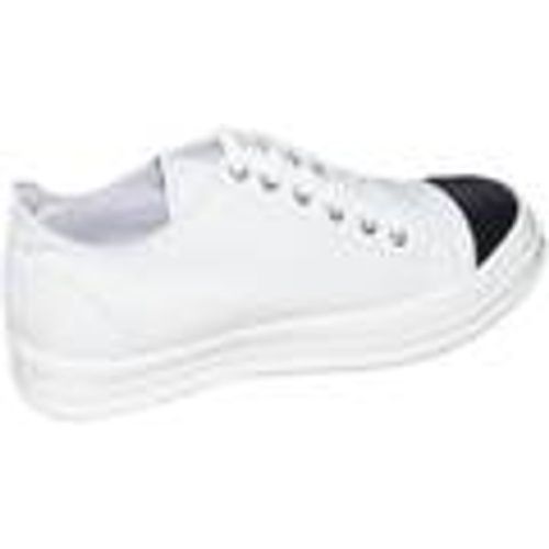 Sneakers Sneakers bassa vera pelle made in italy white black moda punta - Malu Shoes - Modalova