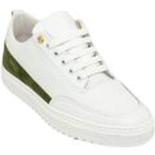 Sneakers Scarpe sneakers bassa uomo vera pelle bianco con occhiello oro - Malu Shoes - Modalova