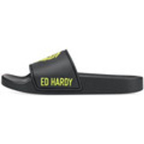 Infradito Sexy beast sliders black-fluo yellow - Ed Hardy - Modalova