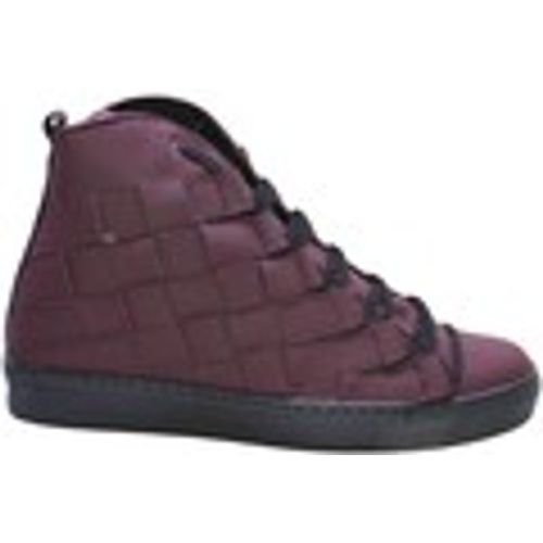Sneakers alte Sneakers alta art 5055 pelle gommato bordeaux matto moda glamou - Malu Shoes - Modalova