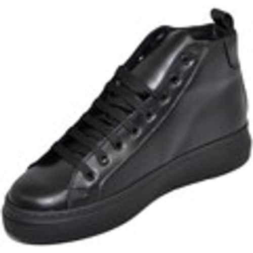 Sneakers alte Sneakers uomo alta in vera pelle nera con fondo doppio army ner - Malu Shoes - Modalova