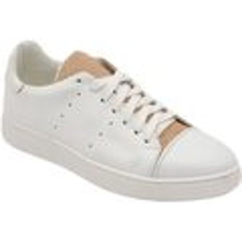 Sneakers Scarpa sneakers con linguetta beige uomo basic vera pell - Malu Shoes - Modalova