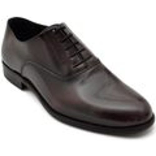 Classiche basse Scarpe uomo stringate chiusa liscia vera pelle bordeaux spazzol - Malu Shoes - Modalova