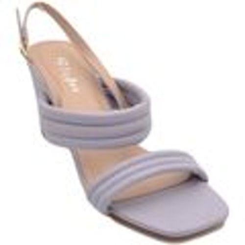 Sandali Sandalo donna lilla sabot con tacco largo comodo 5 cm doppia fa - Malu Shoes - Modalova