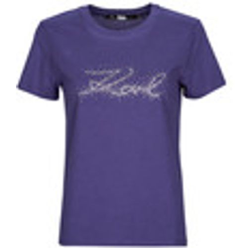 T-shirt RHINESTONE KARL LOGO T-SHIRT - Karl Lagerfeld - Modalova