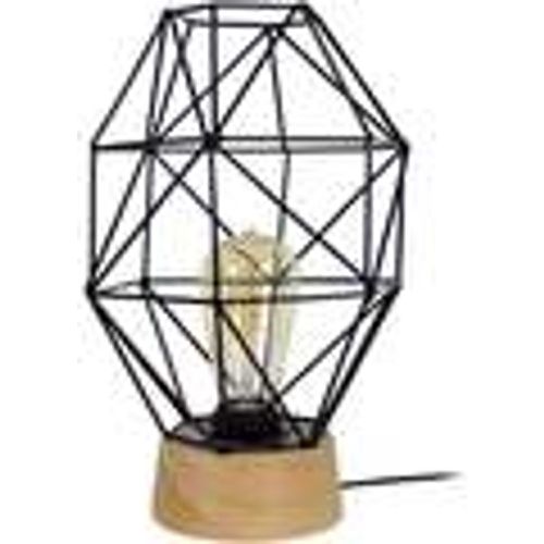 Lampade d’ufficio lampada da comodino tondo legno naturale e nero - Tosel - Modalova